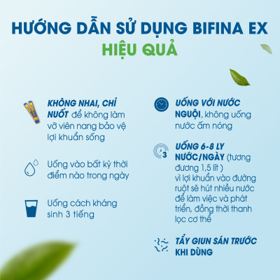 Men vi sinh BIFINA NHẬT BẢN - Bỗ sung lợi khuẩn hỗ trợ tăng đề kháng, tiêu hoá khoẻ -  Loại EX hộp 30 gói