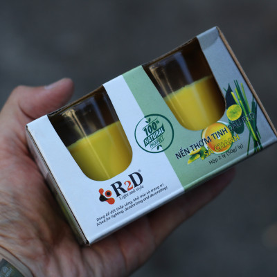 Nến Thơm Tinh Dầu, Sả Chanh, Tinh Dầu Sả Chanh, Chính Hãng Từ  Shop R2D, Thành Phần Tự Nhiên, Lành Tính.