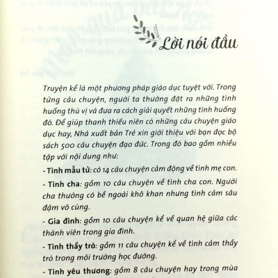 500 Câu Chuyện Đạo Đức: Tình Yêu Thương