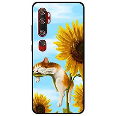 Ốp lưng dành cho Xiaomi Mi Note 10 - Mi Note 10 Pro - mẫu Mèo Ngủ Hoa
