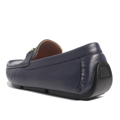 Giày MICHILUX Da Bò Thật Chính Hãng Horse Bit Moccasin CIEHM Màu Xanh Navy