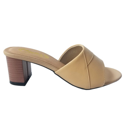 Dép Cao Gót Nữ Da Bò BIGGBEN Cao 5 Phân DCG50