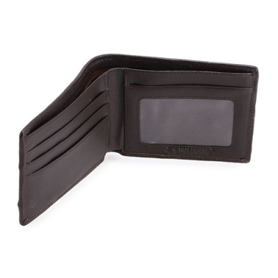 HJ2207-08-09-42 - Ví nam Huy Hoàng da cá sấu gai đuôi màu đen, nâu đỏ, vàng bò, nâu đất