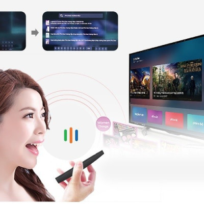 Android tv điều khiển giọng nói tiếng việt hỗ trợ bluetooth Wifi 2 băng tần kép cài sẵn youtube chặn quảng cáo, truyền hình cáp và xem phim HD miễn phí vĩnh viễn - Hàng nhập khẩu