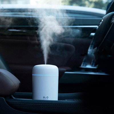 Máy Phun Sương Tạo Độ Ẩm Không Khí Dung Tích 300ml Kết Hợp Với Đèn Led - Dạng Cầm Tay Dùng Được Trong Xe Hơi ️HÀNG HOT