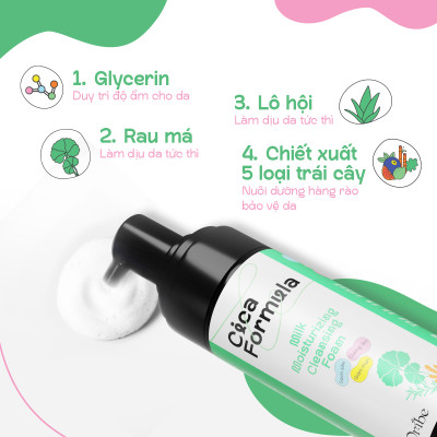 Sữa rửa mặt rau má tạo bọt Oribe làm sạch sâu dưỡng ẩm cho da mụn da dầu nhạy cảm 120ml