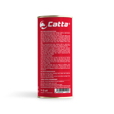 Nhớt tổng hợp toàn phần CATTA 4T MOTORCYCLE 1L - SAE 10W40, API SN, JASO MA2 - Hàng chính hãng