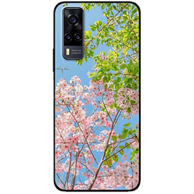 Ốp lưng cho Vivo V23e - Y31 - Y51 - Y55 - Y55s - Y55 2022 - Đào Hồng Xanh - Hàng Chính Hãng