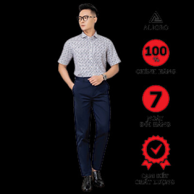 Quần kaki nam Aligro form slimfit màu xanh cẩm, chất liệu kaki cotton mềm, chuẩn form, co giãn nhẹ, tôn dáng  ALGK071