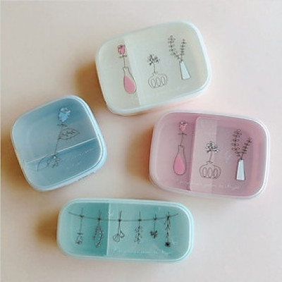 Hộp Cơm 02 ngăn Bento Flower 650ml - Hàng Nội Địa Nhật Bản