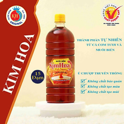 Nước mắm Điều vị 15 Đạm chai nhựa 1 lít