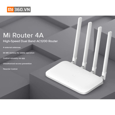 Router WIFI Xiaomi 4A Gigabit Edition - DVB4224GL | AC1200 băng tần kép | Lan Gigabit | Bản quốc tế | Bảo hành 18 tháng | Hàng Chính Hãng
