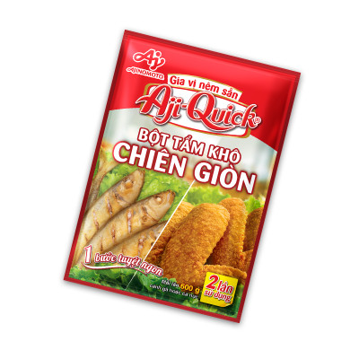 Combo 4 Gói Aji-Quick® Bột Tẩm Khô Chiên Giòn 84g/Gói