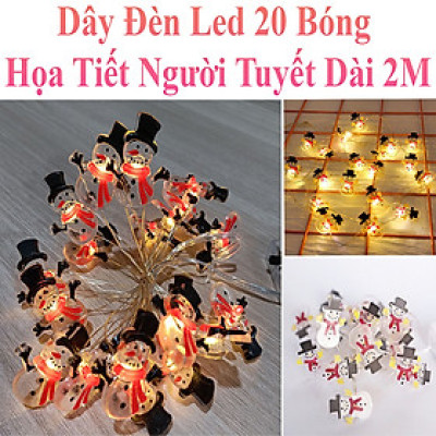 Dây Đèn Led 20 Bóng Họa Tiết Người Tuyết Dài 2M
