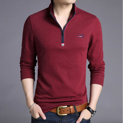 Áo thun nam cá sấu tay dài dây kéo SITAKI ATD06