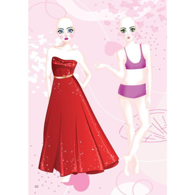 Sách - Bóc Dán Hình Sticker Trong Suốt & Tô Màu Búp Bê - Nhà Thiết Kế Thời Trang - Sành Điệu - Việt Thư