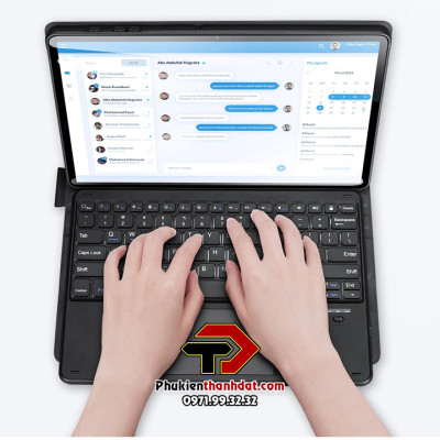 Bao da kèm bàn phím cho SamSung Galaxy Tab S7 FE chính hãng Dux Ducis có bàn di chuột TrackPad - Hàng chính hãng 