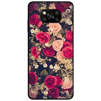 Ốp lưng dành cho Xiaomi Poco X3 mẫu Hoa Hồng Hồng