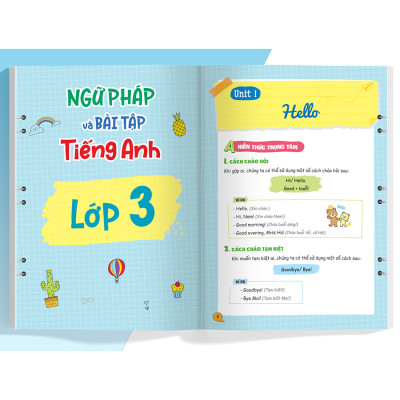 Sổ tay ngữ pháp và bài tập tiếng Anh lớp 3,4,5