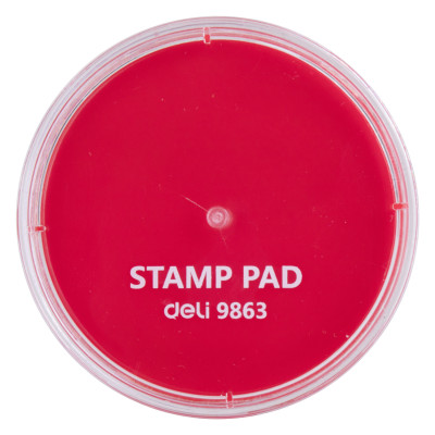 Khay Mực Dấu Deli, 84X84X25 Mm, Đỏ - E9863