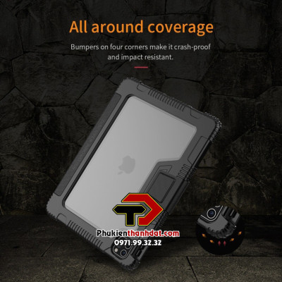 Bao da chống sốc cho iPad Pro 11 2022 M2 chính hãng Nillkin Bumper có ngăn đựng bút - Hàng chính hãng