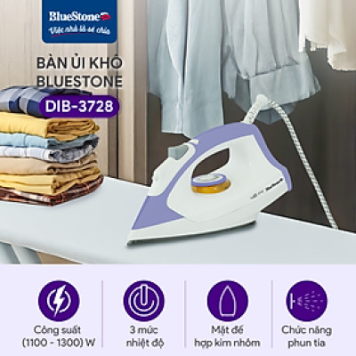 Bàn Ủi Khô BlueStone DIB-3728 1100-1300W - Hàng Chính Hãng