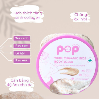 Scrub Gạo Hữu Cơ Tẩy Tế Bào Da Chết POP