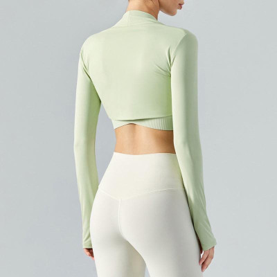 Áo khoác thể thao dáng ngắn chất mát nhanh khô cho nữ chơi tennis, pickle ball, gym, yoga, golf