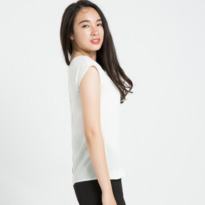 Áo Kiểu Nữ Công Sở Cao Cấp Thời trang thiết kế Hity TOP090 (Trắng Kim Cương)