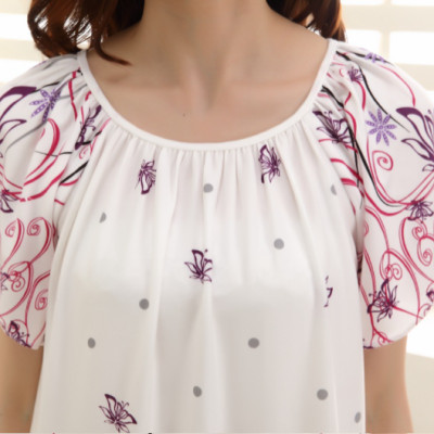 Váy Bầu Ngủ Dáng Suông, Đầm Ngủ Mặc Nhà Họa Tiết Dễ Thương Chất Liệu Cotton Co Giãn Thoải Mái Freesize dưới 72kg( họa tiết ngẫu nhiên)