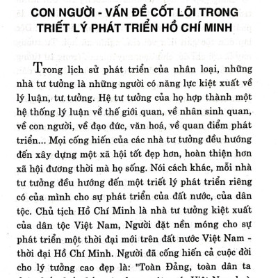 Xây dựng con người Việt Nam theo di chúc của chủ tịch Hồ Chí Minh