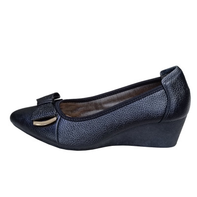 Giày Nữ Búp Bê Đế Xuồng HÀ NAM Da Bò Thật Thời Trang cao 5cm GBBN2042