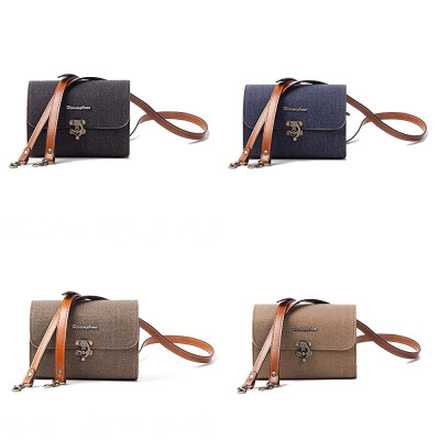 Túi máy ảnh Herringbone Tiny Mellow Canvas - Khaki color