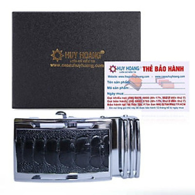 HT9409 - Đầu khóa da đà điểu Huy Hoàng 4 phân đầu trắng màu đen