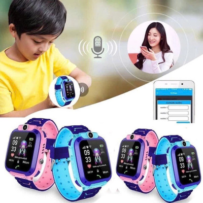 Đồng Hồ Thông Minh Trẻ Em Chống Nước Chuẩn IP67 Watch Q12 MÀU XANH - Hàng nhập khẩu