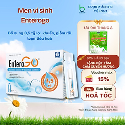 Men Vi Sinh ENTEROGO Bổ Sung 3,5 Tỷ Lợi Khuẩn, Hỗ Trợ Cân Bằng Hệ Vi Sinh Đường Ruột - 20 hộp