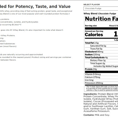 Sữa tăng cơ Rule 1 Whey Blend 9.9lb - 132-133 servings