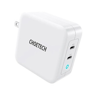 Củ sạc Choetech PD6008 Gan 100w 2 cổng Type C  (Hàng chính hãng)