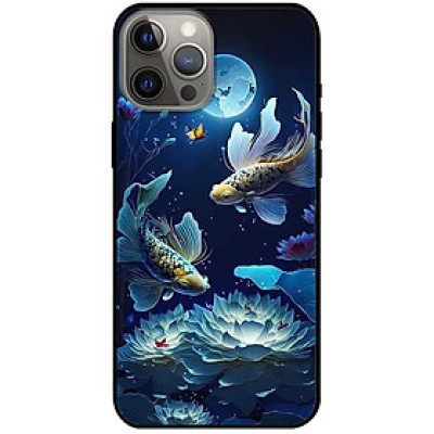 Ốp lưng cho IPhone 12 - 12 Pro - 12 Pro Max - 13 Mini - 13 - 13 Pro - 13 Pro Max - Đôi Cá Đem - Hàng Chính Hãng