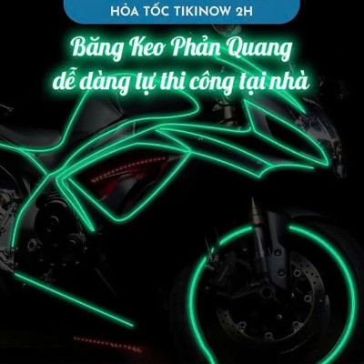 Băng Keo Phản Quang Dán Nhà Cửa, Trang Trí Oto, Xe Máy, Xe Đạp MÀU VÀNG 1cm x 8m