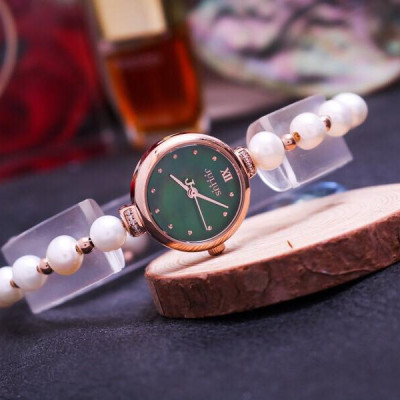 Đồng hồ nữ Julius JA-1346 Hàn Quốc dạng lắc tay ngọc trai xinh xắn