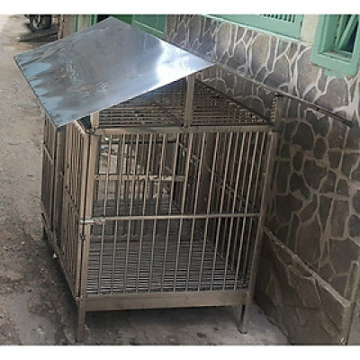 Chuồng chó Inox Juno Sofa KT (70 x 1,2m x 80cm) có mái che 