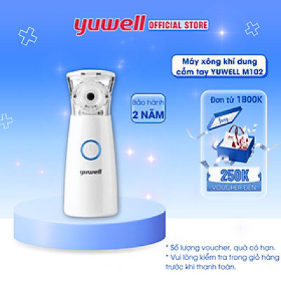 Máy Xông Mũi Họng Cầm Tay Nhỏ Gọn YUWELL M102 - Dùng Xông Khí Dung Hiệu Quả - Nhập Khẩu Chính Hãng - Bảo Hành 2 Năm