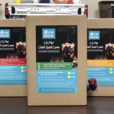 Cà phê chiết xuất lạnh New Brew, Cold Brew, pha sẵn NewBrew SWEET, hộp 3 Kg