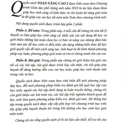 Sách - Toán Nâng Cao 2 - Dành Cho Học Sinh Yêu Thích Toán