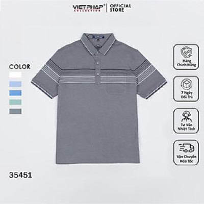 Áo Polo Nam VIỆT PHÁP Form Luxury - Thun Cotton Lạnh , lịch lãm, sang trọng 35451