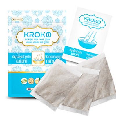 Thảo dược ngâm chân thải độc cơ thể KROKO Foot Soak Thái Lan (1 túi 10 gói nhỏ)