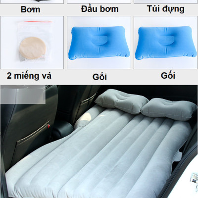 Nệm Giường Hơi ô tô Cao Cấp Vải Nhung Tặng Kèm Bơm