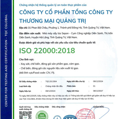 GẠO HỮU CƠ QUẢNG TRỊ  TỐT CHO NGƯỜI TIỂU ĐƯỜNG, GÚT VÀ BÉO PHÌ TÚI 5 KG