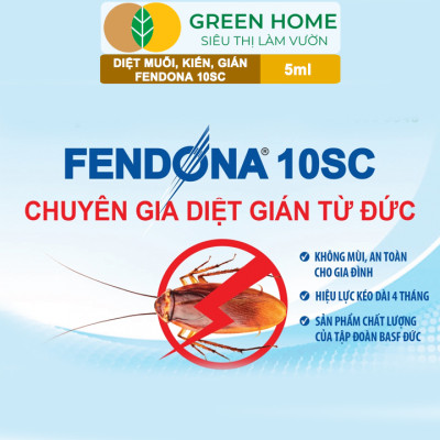 Thuốc Diệt Muỗi Greenhome, Fendona 10sc, Gói 5ml, Hiệu Quả, Không Mùi, Dễ Dùng, Diệt Gián, Ruồi, Kiến Ba Khoang